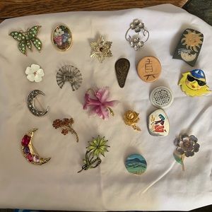 Flower,moon,sun and nature pins